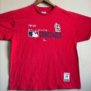 Majestic Authentic Red St. Louis Cardinals Men’s Tee. Size XL.